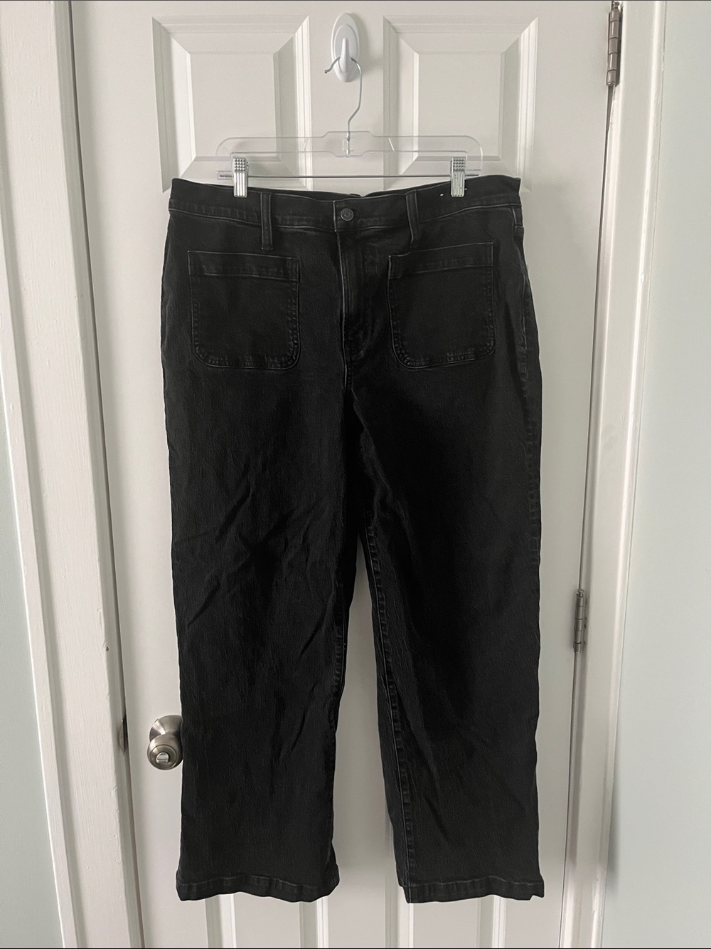 Madewell Black Emmett Wide-Leg Jeans